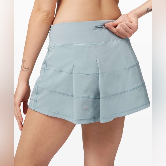lululemon athletica Pants - Lululemon Pace Rival Mid-Rise Skirt blue pace size 6